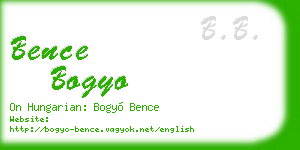 bence bogyo business card